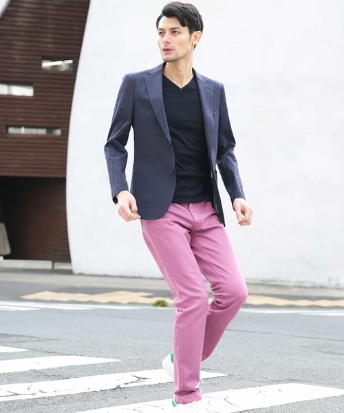 MICHEL KLEIN HOMME (ミッシェルクランオム)の「パンツ(ファクトリエコラボパンツ)(その他パンツ・メンズ・ブルー/ライトピンク/クリーム/グリーン・46/48/50)」の12枚目の写真