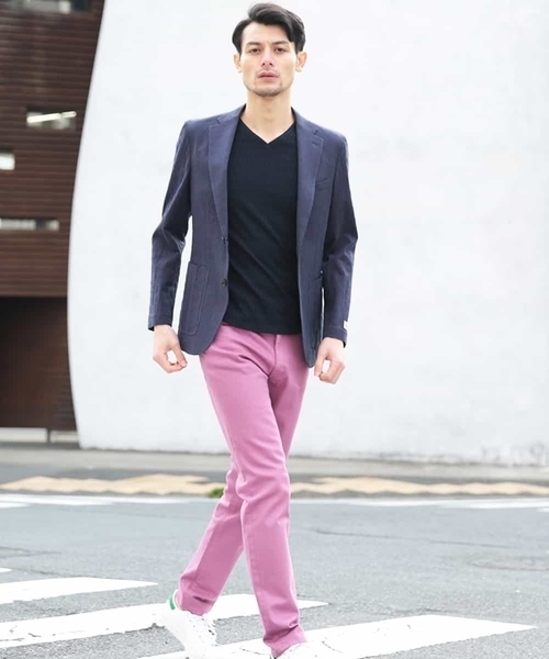 MICHEL KLEIN HOMME (ミッシェルクランオム)の「パンツ(ファクトリエコラボパンツ)(その他パンツ・メンズ・ブルー/ライトピンク/クリーム/グリーン・46/48/50)」の13枚目の写真