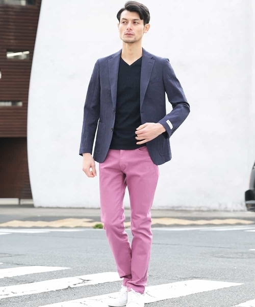 MICHEL KLEIN HOMME (ミッシェルクランオム)の「パンツ(ファクトリエコラボパンツ)(その他パンツ・メンズ・ブルー/ライトピンク/クリーム/グリーン・46/48/50)」の14枚目の写真