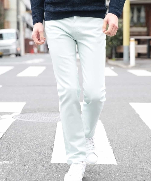 ファクトリエ 児島のずっときれいなコットンパンツ ホワイト