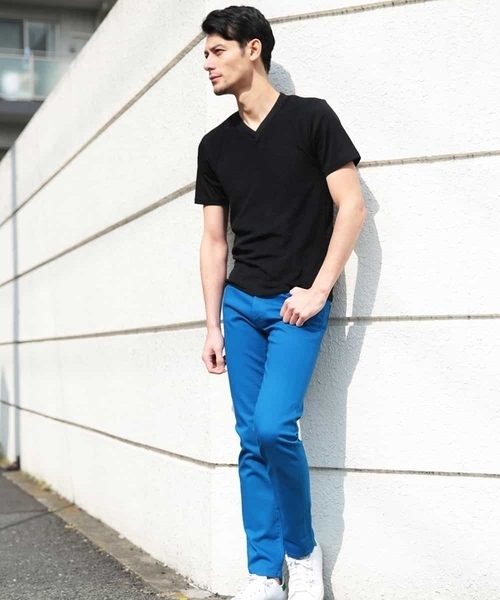MICHEL KLEIN HOMME (ミッシェルクランオム)の「パンツ(ファクトリエコラボパンツ)(その他パンツ・メンズ・ブルー/ライトピンク/クリーム/グリーン・46/48/50)」の5枚目の写真