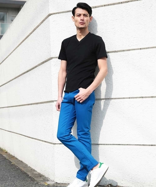 MICHEL KLEIN HOMME (ミッシェルクランオム)の「パンツ(ファクトリエコラボパンツ)(その他パンツ・メンズ・ブルー/ライトピンク/クリーム/グリーン・46/48/50)」の6枚目の写真
