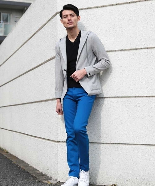 MICHEL KLEIN HOMME (ミッシェルクランオム)の「パンツ(ファクトリエコラボパンツ)(その他パンツ・メンズ・ブルー/ライトピンク/クリーム/グリーン・46/48/50)」の7枚目の写真