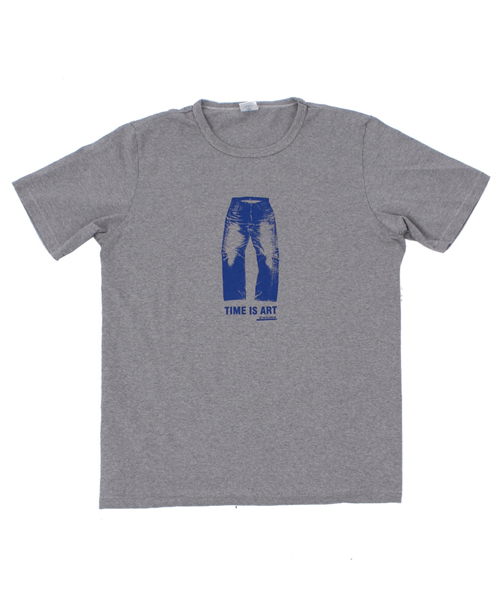 Denime(ドゥニーム)の「SS T Time is Art(Tシャツ/カットソー・メンズ・ホワイト/杢グレー/サックスブルー・LARGE/MEDIUM/SMALL)」の3枚目の写真