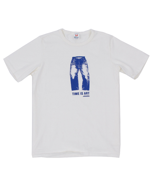 Denime(ドゥニーム)の「SS T Time is Art(Tシャツ/カットソー・メンズ・ホワイト/杢グレー/サックスブルー・LARGE/MEDIUM/SMALL)」の2枚目の写真