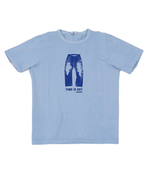 Denime(ドゥニーム)の「SS T Time is Art(Tシャツ/カットソー・メンズ・ホワイト/杢グレー/サックスブルー・LARGE/MEDIUM/SMALL)」の1枚目の写真
