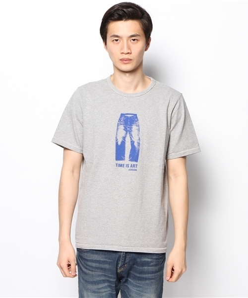 Denime(ドゥニーム)の「SS T Time is Art(Tシャツ/カットソー・メンズ・ホワイト/杢グレー/サックスブルー・LARGE/MEDIUM/SMALL)」の10枚目の写真