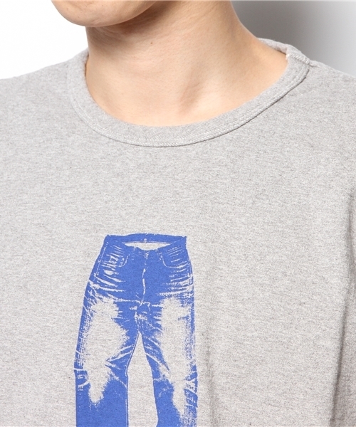 Denime(ドゥニーム)の「SS T Time is Art(Tシャツ/カットソー・メンズ・ホワイト/杢グレー/サックスブルー・LARGE/MEDIUM/SMALL)」の6枚目の写真