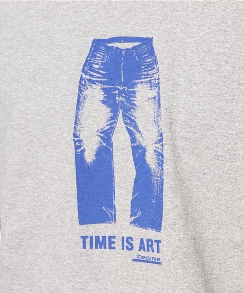 Denime(ドゥニーム)の「SS T Time is Art(Tシャツ/カットソー・メンズ・ホワイト/杢グレー/サックスブルー・LARGE/MEDIUM/SMALL)」の8枚目の写真
