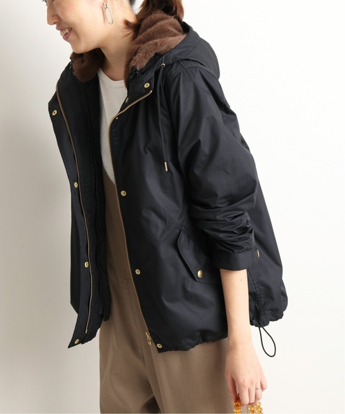 イエナスローブSLOBE IENA＊ミリタリーフードブルゾン＊ネイビー＊40 イエナスローブSLOBE IENA＊ミリタリーフードブルゾン＊ネイビー