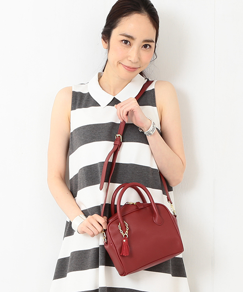 Ray BEAMS(レイビームス)の「Ray BEAMS / 2WAY ミニボストン & ショルダーバッグ(ショルダーバッグ・レディース・ワイン/ネイビー・ONE SIZE)」の1枚目の写真