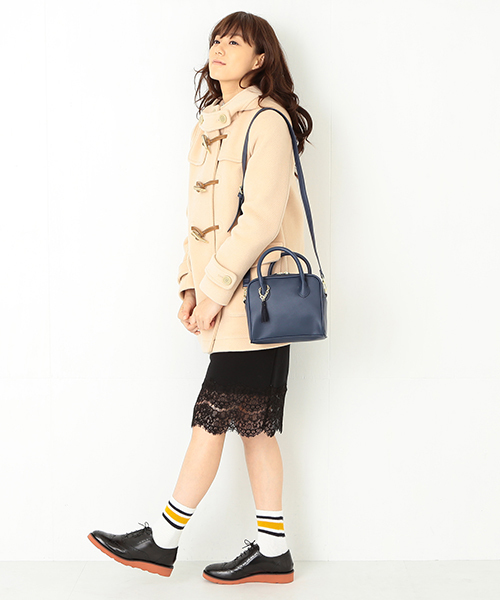 Ray BEAMS(レイビームス)の「Ray BEAMS / 2WAY ミニボストン & ショルダーバッグ(ショルダーバッグ・レディース・ワイン/ネイビー・ONE SIZE)」の3枚目の写真