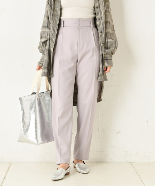 DouDou（ドゥドゥ）の「NEWテーパードパンツ（その他パンツ・レディース・ブラウン/バイオレット・38/36）」の6枚目の写真