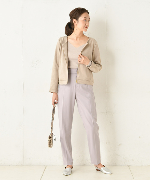 DouDou（ドゥドゥ）の「NEWテーパードパンツ（その他パンツ・レディース・ブラウン/バイオレット・38/36）」の14枚目の写真