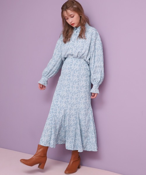 one after another NICE CLAUP（ワンアフターアナザーナイスクラップ）の「チューリップアソートスカート（スカート・レディース・アイボリー/ブルー系その他/レオパード/チェック・FREE）」の17枚目の写真