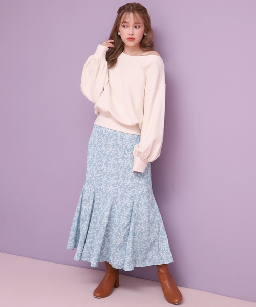 one after another NICE CLAUP（ワンアフターアナザーナイスクラップ）の「チューリップアソートスカート（スカート・レディース・アイボリー/ブルー系その他/レオパード/チェック・FREE）」の11枚目の写真