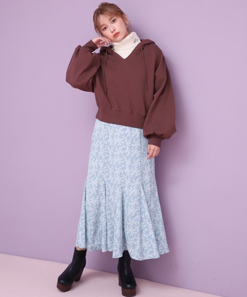 one after another NICE CLAUP（ワンアフターアナザーナイスクラップ）の「チューリップアソートスカート（スカート・レディース・アイボリー/ブルー系その他/レオパード/チェック・FREE）」の14枚目の写真