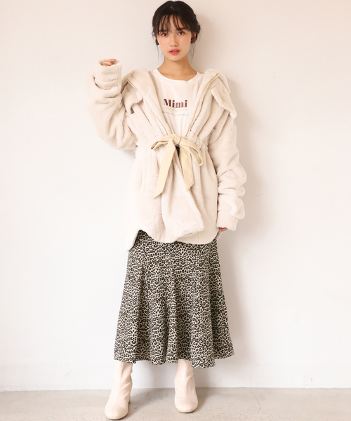 one after another NICE CLAUP（ワンアフターアナザーナイスクラップ）の「チューリップアソートスカート（スカート・レディース・アイボリー/ブルー系その他/レオパード/チェック・FREE）」の20枚目の写真