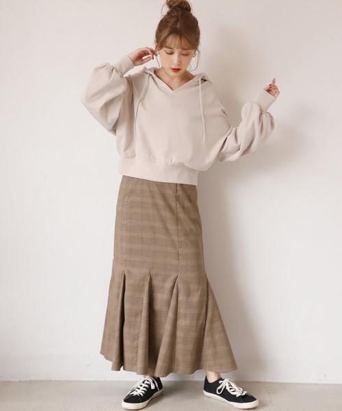 one after another NICE CLAUP（ワンアフターアナザーナイスクラップ）の「チューリップアソートスカート（スカート・レディース・アイボリー/ブルー系その他/レオパード/チェック・FREE）」の15枚目の写真