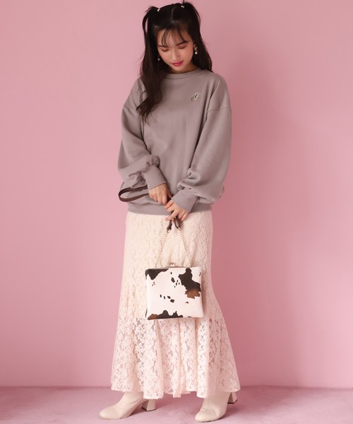 one after another NICE CLAUP（ワンアフターアナザーナイスクラップ）の「チューリップアソートスカート（スカート・レディース・アイボリー/ブルー系その他/レオパード/チェック・FREE）」の9枚目の写真