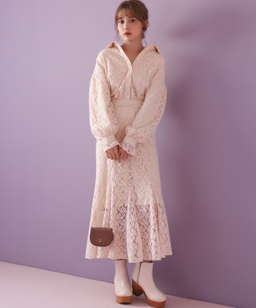 one after another NICE CLAUP（ワンアフターアナザーナイスクラップ）の「チューリップアソートスカート（スカート・レディース・アイボリー/ブルー系その他/レオパード/チェック・FREE）」の19枚目の写真