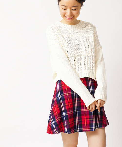 WEGO(ウィゴー)の「WEGO/チェックサーキュラースカート(スカート・レディース・ホワイト/ホワイト系その他/グリーン/ブルー/レッド/レッド系その他・FREE)」の6枚目の写真