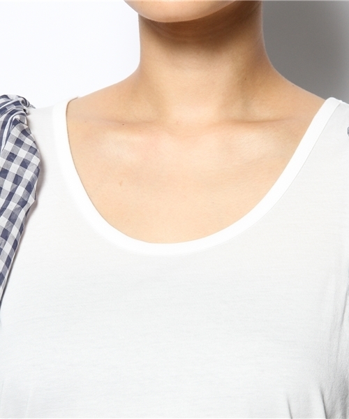 Kastane（カスタネ）の「【Kastane】袖シフォンプルオーバー（Tシャツ/カットソー・レディース・ホワイト/ネイビー/その他20/クリーム・FREE）」の10枚目の写真