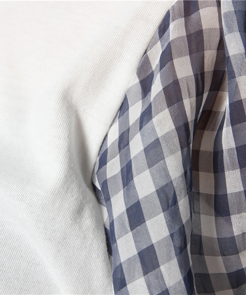 Kastane（カスタネ）の「【Kastane】袖シフォンプルオーバー（Tシャツ/カットソー・レディース・ホワイト/ネイビー/その他20/クリーム・FREE）」の8枚目の写真