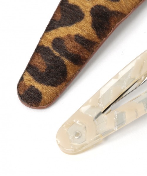 GLOBAL WORK（グローバルワーク）の「2P合皮ヘアセット/861259（ヘアピン・レディース・ダークブラウン/ブラウン/グリーン・FREE）」の8枚目の写真