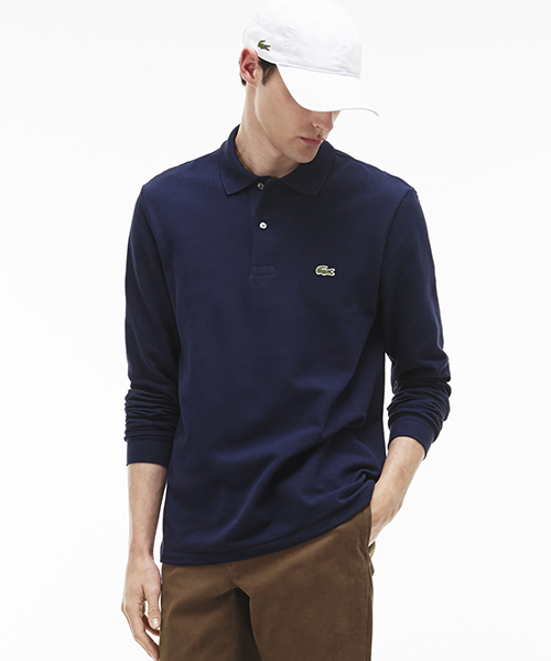 LACOSTE(ラコステ)の「オリジナルフィット 長袖 ポロシャツ(ポロシャツ)」|ネイビー