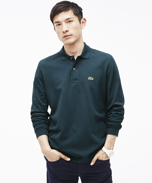 LACOSTE（ラコステ）の「オリジナルフィット 長袖 ポロシャツ（ポロシャツ・メンズ・バーガンディー/オリーブ/ミント/グレイッシュブルー/カーキ/サックスブルー/レッド/アイボリー/イエロー/ブラウン/ホワイト/ブラック/ネイビー/ローズ/インディゴブルー/霜降りグレー/ターコイズブルー/ボルドー/サファリグリーン/ダークオリーブ/ライトブルー/エメラルド/ダークブルー/グリーン/ワインレッド/ライトグレー/モスグリーン/オレンジ/コバルトブルー/ロイヤルブルー/ダークグレー/スカイブルー/バイオレット/ライトインディゴブルー/オレンジ系その他/クリアイエロー/ダークインディゴブルー/ワイン/ベージュ/マルーン/ブルー/ダークグリーン/ベージュ系その他/キャメル/アクア/ブルーグリーン/パープル/クリアブルー/アーミー/オリーブドラブ/ブルー系その他/マスタード/ブラウン系その他/カリビアンブルー/ベージュ系その他2/ブルー系その他2/ブルー系その他3/ダークネイビー・4/2/5/3/7/6）」の21枚目の写真