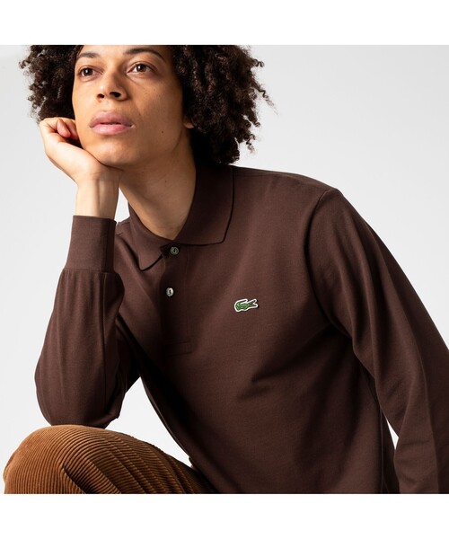 LACOSTE（ラコステ）の「オリジナルフィット 長袖 ポロシャツ（ポロシャツ・メンズ・バーガンディー/オリーブ/ミント/グレイッシュブルー/カーキ/サックスブルー/レッド/アイボリー/イエロー/ブラウン/ホワイト/ブラック/ネイビー/ローズ/インディゴブルー/霜降りグレー/ターコイズブルー/ボルドー/サファリグリーン/ダークオリーブ/ライトブルー/エメラルド/ダークブルー/グリーン/ワインレッド/ライトグレー/モスグリーン/オレンジ/コバルトブルー/ロイヤルブルー/ダークグレー/スカイブルー/バイオレット/ライトインディゴブルー/オレンジ系その他/クリアイエロー/ダークインディゴブルー/ワイン/ベージュ/マルーン/ブルー/ダークグリーン/ベージュ系その他/キャメル/アクア/ブルーグリーン/パープル/クリアブルー/アーミー/オリーブドラブ/ブルー系その他/マスタード/ブラウン系その他/カリビアンブルー/ベージュ系その他2/ブルー系その他2/ブルー系その他3/ダークネイビー・4/2/5/3/7/6）」の9枚目の写真