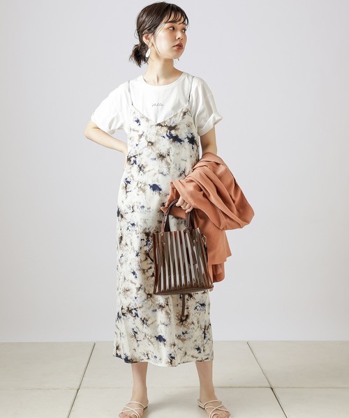 natural couture（ナチュラルクチュール）の「グリーティングロゴT（Tシャツ/カットソー・レディース・オフホワイト/ライトベージュ/パープル/オレンジ・FREE）」の13枚目の写真