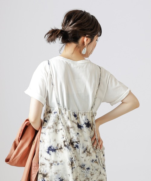 natural couture（ナチュラルクチュール）の「グリーティングロゴT（Tシャツ/カットソー・レディース・オフホワイト/ライトベージュ/パープル/オレンジ・FREE）」の16枚目の写真