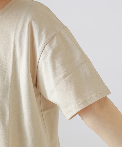 natural couture（ナチュラルクチュール）の「グリーティングロゴT（Tシャツ/カットソー・レディース・オフホワイト/ライトベージュ/パープル/オレンジ・FREE）」の21枚目の写真