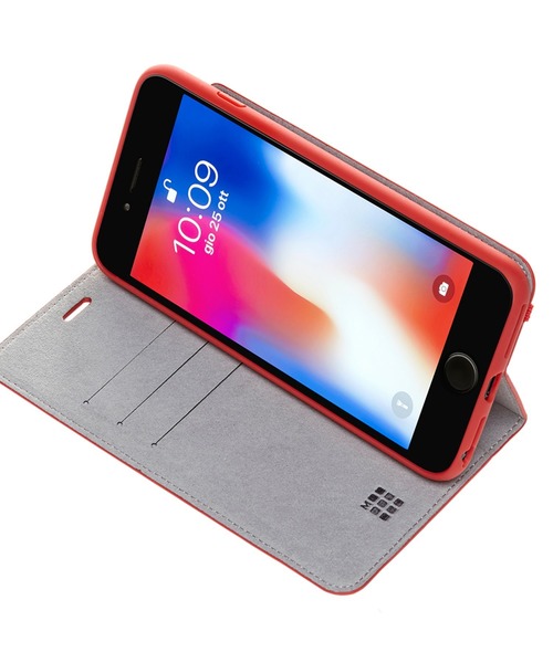 MOLESKINE(モレスキン)の「モレスキン iPhoneケース 6+/6s+/7+/8+ クラシックブックタイプ ソフトタッチケース リーディング(スマホケース/カバー・メンズ・ブラック/レッド系その他・ONE SIZE)」の10枚目の写真