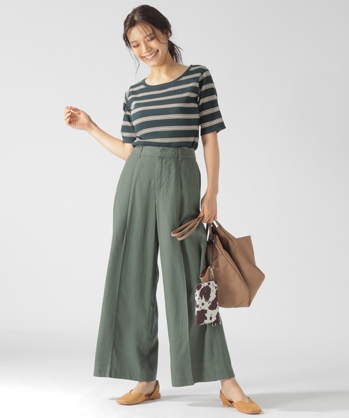 BAYFLOW(ベイフロー)の「マルチボーダーリブプルオーバー(Tシャツ/カットソー・レディース・ボルドー/グリーン・SMALL/MEDIUM)」の13枚目の写真