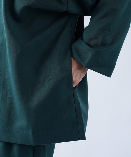 kutir(クティール)の「ボタンレスオーバージャケット(テーラードジャケット・メンズ・ブラック/グリーン/レンガ・MEDIUM/LARGE)」の19枚目の写真