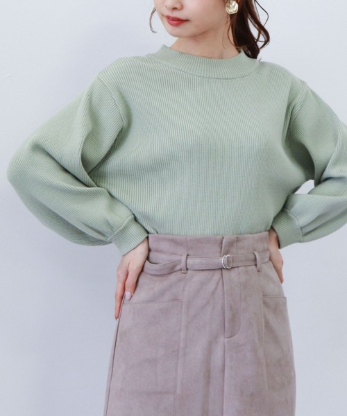 archives（アルシーヴ）の「袖ボリュームニットプルオーバー（ニット/セーター・レディース・ピンク系その他/アイボリー/オフホワイト/ブラック/ブラウン/ブルー/グリーン系その他・MEDIUM）」の6枚目の写真