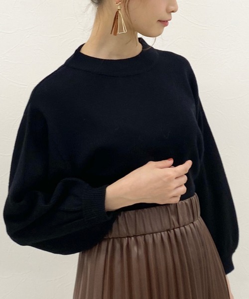 archives（アルシーヴ）の「袖ボリュームニットプルオーバー（ニット/セーター・レディース・ピンク系その他/アイボリー/オフホワイト/ブラック/ブラウン/ブルー/グリーン系その他・MEDIUM）」の4枚目の写真