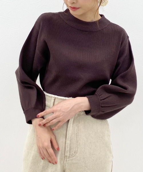 archives（アルシーヴ）の「袖ボリュームニットプルオーバー（ニット/セーター・レディース・ピンク系その他/アイボリー/オフホワイト/ブラック/ブラウン/ブルー/グリーン系その他・MEDIUM）」の20枚目の写真