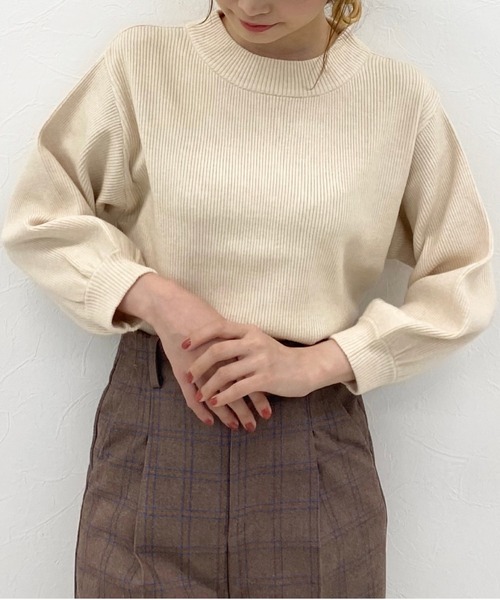 archives（アルシーヴ）の「袖ボリュームニットプルオーバー（ニット/セーター・レディース・ピンク系その他/アイボリー/オフホワイト/ブラック/ブラウン/ブルー/グリーン系その他・MEDIUM）」の16枚目の写真