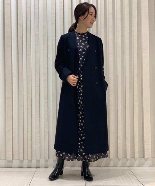 ドレステリア ロングコートネイビー