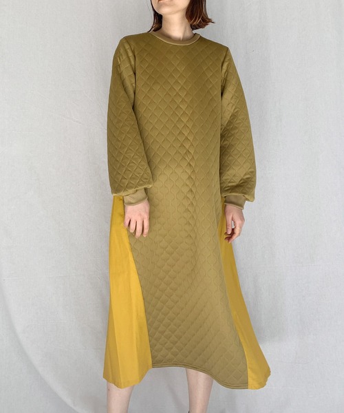 HERENCIA(ヘレンチア)の「キルティングワンピース(ワンピース・レディース・ホワイト/マスタード・M)」の20枚目の写真