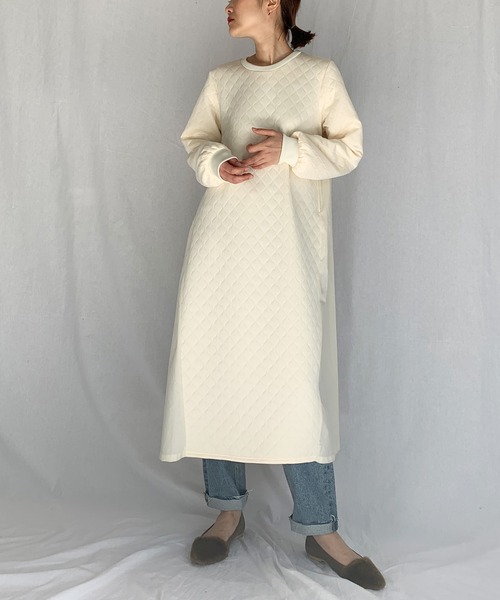 HERENCIA(ヘレンチア)の「キルティングワンピース(ワンピース・レディース・ホワイト/マスタード・M)」の11枚目の写真