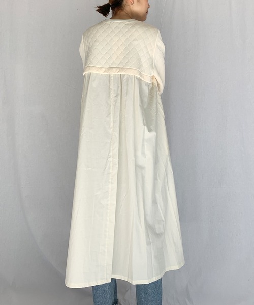 HERENCIA(ヘレンチア)の「キルティングワンピース(ワンピース・レディース・ホワイト/マスタード・M)」の15枚目の写真
