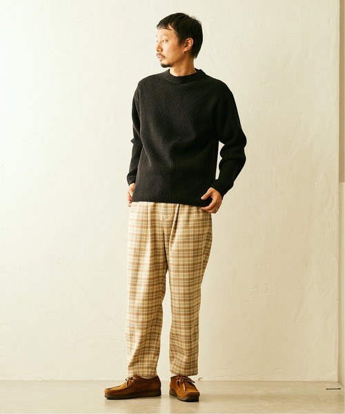 JOURNAL STANDARD relume(ジャーナルスタンダード レリューム)の「7GG ITALYメリノウール 畦編みクルーネックニット(ニット/セーター・メンズ・ホワイト/ブラック/グレー/グリーン/ネイビー/ピンク・MEDIUM/LARGE/X-LARGE)」の12枚目の写真