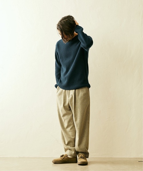 JOURNAL STANDARD relume(ジャーナルスタンダード レリューム)の「7GG ITALYメリノウール 畦編みクルーネックニット(ニット/セーター・メンズ・ホワイト/ブラック/グレー/グリーン/ネイビー/ピンク・MEDIUM/LARGE/X-LARGE)」の16枚目の写真