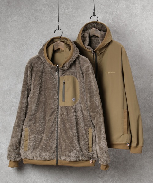 gym master（ジムマスター）の「【gym master/ジムマスター】リバーシブル ボアフリース×タスロンフードジャケット/リバーシブルブルゾン（ブルゾン・メンズ・サンドベージュ/その他1/キナリ/ブラック/ネイビー・XL/L/S/M）」の3枚目の写真