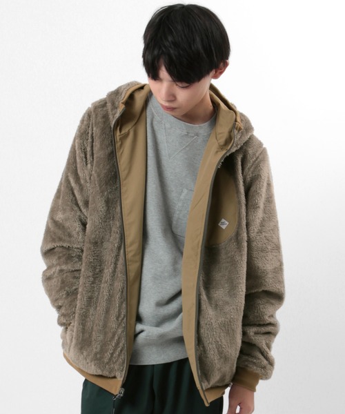 gym master（ジムマスター）の「【gym master/ジムマスター】リバーシブル ボアフリース×タスロンフードジャケット/リバーシブルブルゾン（ブルゾン・メンズ・サンドベージュ/その他1/キナリ/ブラック/ネイビー・XL/L/S/M）」の9枚目の写真